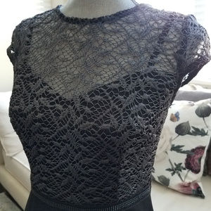 Sandra Darren Black Cocktail Dress